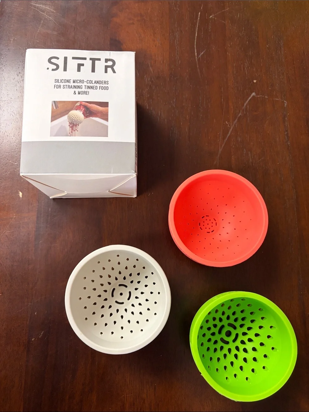 Nesting Can Strainer Mini Colander Set - Silicone Can Strainers